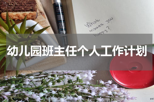 幼儿园班主任个人工作计划