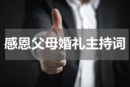 感恩父母婚礼主持词