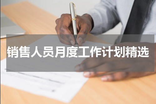 销售人员月度工作计划精选