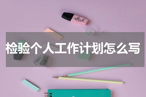 检验个人工作计划怎么写