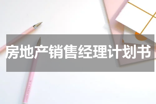 房地产销售经理计划书