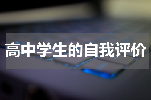 高中学生的自我评价