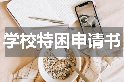 学校特困申请书