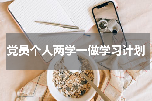 党员个人两学一做学习计划