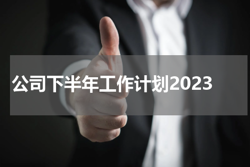 公司下半年工作计划2023