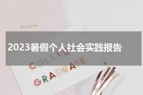 2023暑假个人社会实践报告