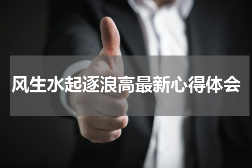风生水起逐浪高最新心得体会