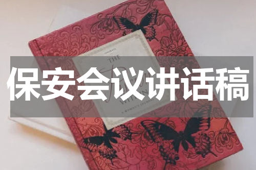 保安会议讲话稿