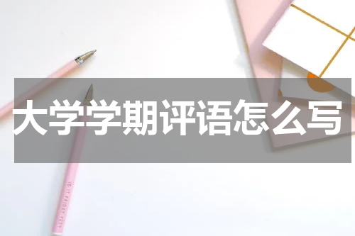 大学学期评语怎么写