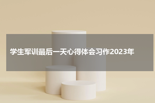 学生军训最后一天心得体会习作2023年