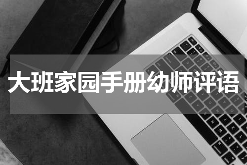 大班家园手册幼师评语