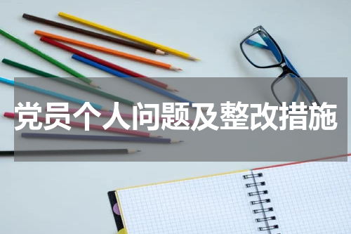 党员个人问题及整改措施