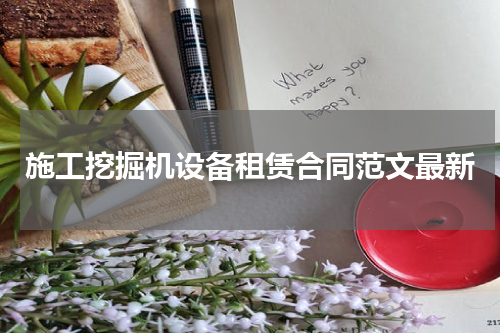 施工挖掘机设备租赁合同范文最新