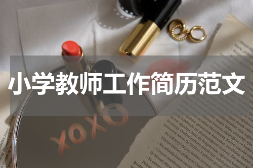 小学教师工作简历范文
