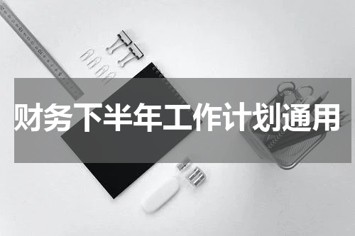财务下半年工作计划通用