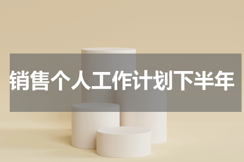 销售个人工作计划下半年