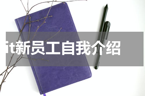 it新员工自我介绍
