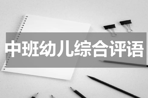 中班幼儿综合评语