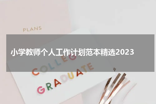 小学教师个人工作计划范本精选2023
