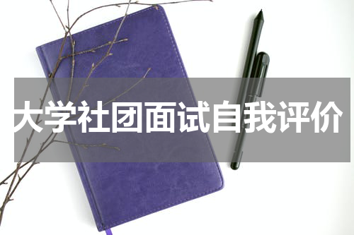 大学社团面试自我评价