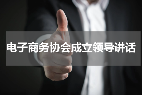 电子商务协会成立领导讲话