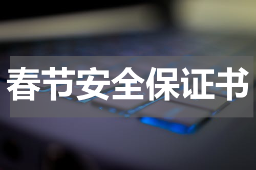 春节安全保证书