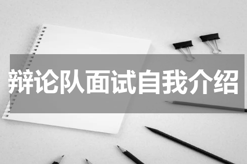 辩论队面试自我介绍