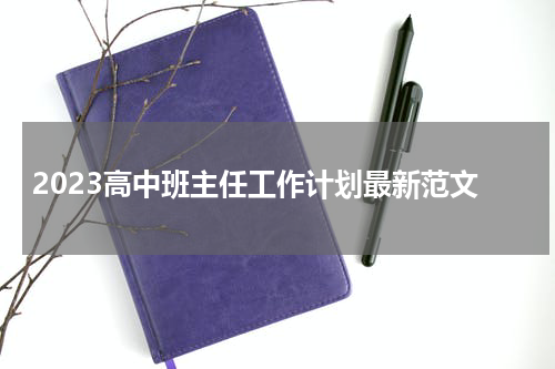 2023高中班主任工作计划最新范文