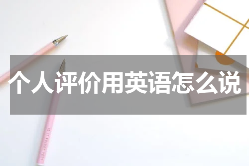 个人评价用英语怎么说