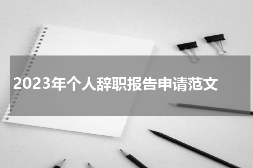 2023年个人辞职报告申请范文