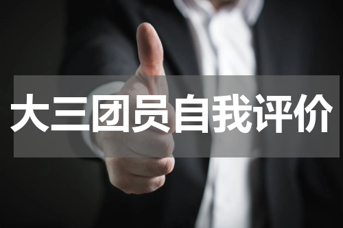 大三团员自我评价