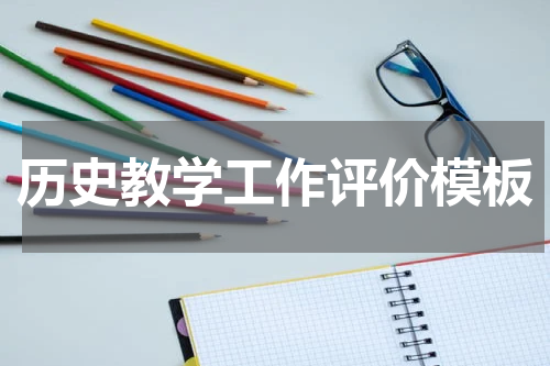 历史教学工作评价模板