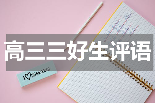 高三三好生评语