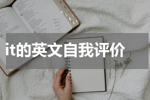 it的英文自我评价