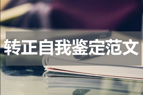 转正自我鉴定范文