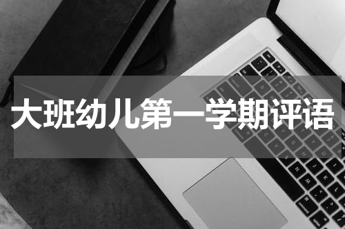 大班幼儿第一学期评语