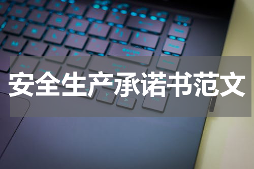 安全生产承诺书范文