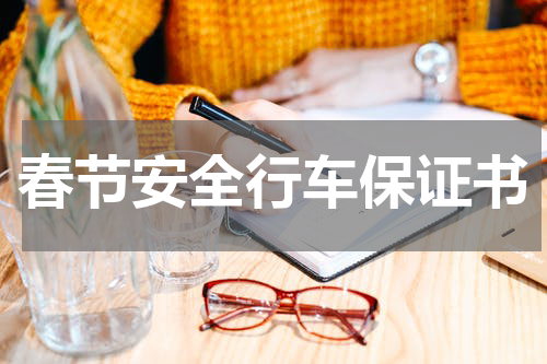 春节安全行车保证书