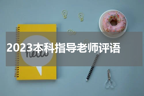 2023本科指导老师评语