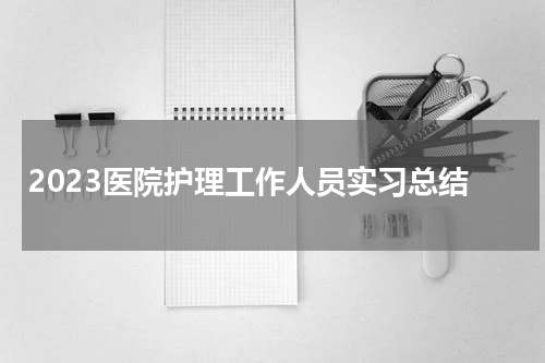2023医院护理工作人员实习总结