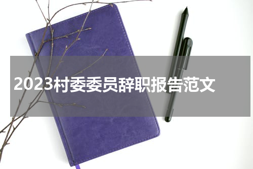 2023村委委员辞职报告范文