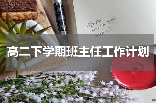 高二下学期班主任工作计划