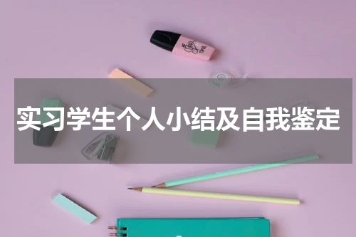 实习学生个人小结及自我鉴定