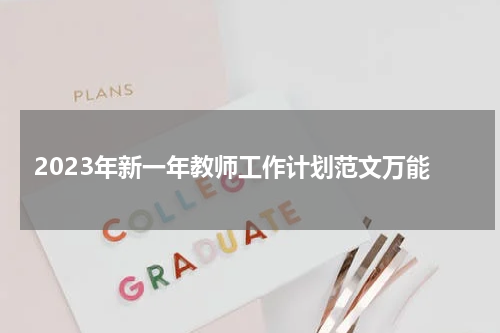 2023年新一年教师工作计划范文万能