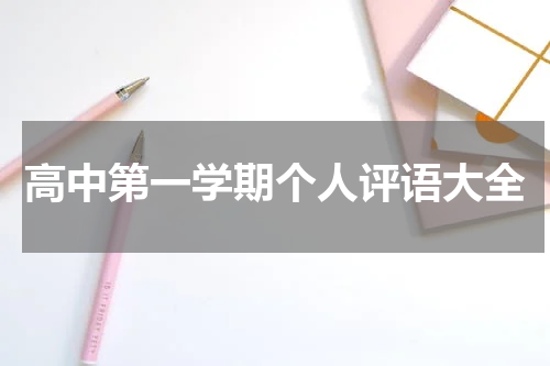 高中第一学期个人评语大全