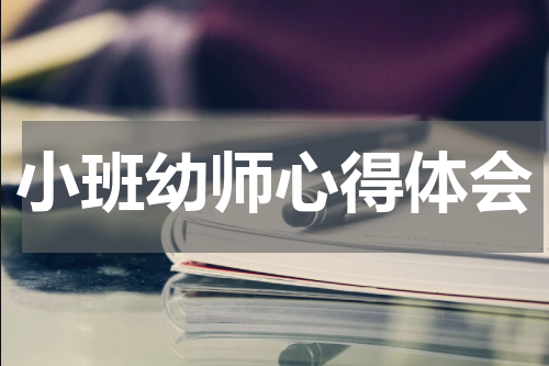 小班幼师心得体会