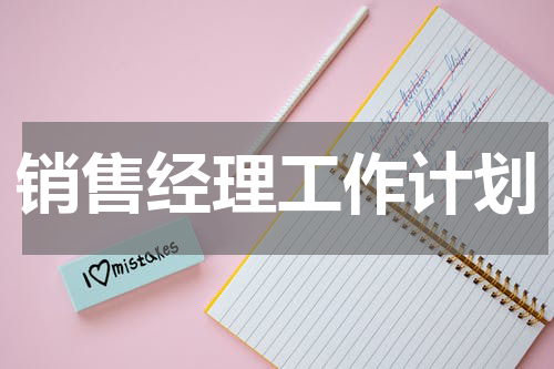 销售经理工作计划