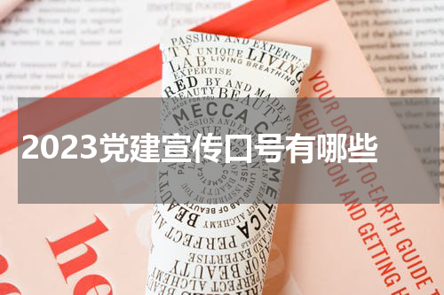 2023党建宣传口号有哪些