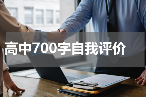 高中700字自我评价