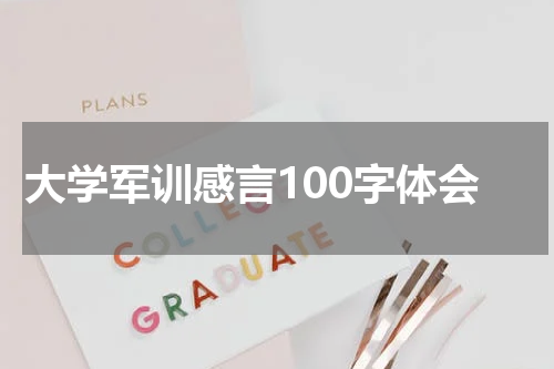 大学军训感言100字体会
